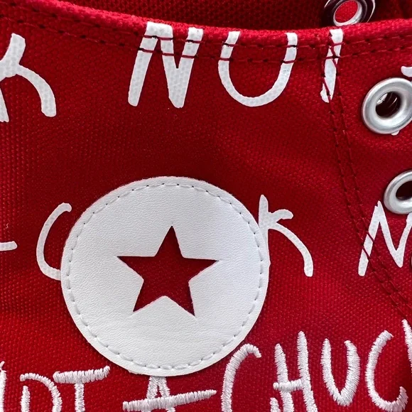 ⭐️CONVERSE 💯“NOT A CHUCK”, RED,UNISEX MEN’S 8.5,WOMEN’S 10.5,HIGH TOP SNEAKERS - Picture 13 of 14